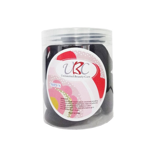 hair elastic ties 50pc in jar black -- 12 per box