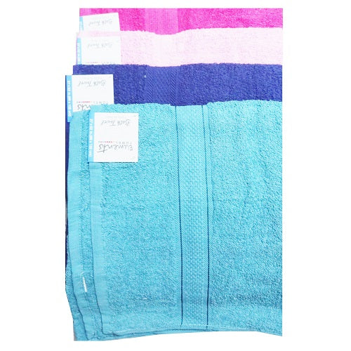 bath towels 27x52 asst clrs -- 6 per box