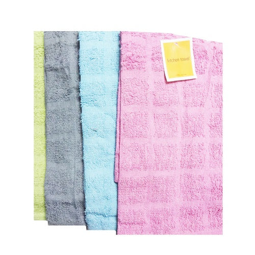 kitchen towels 1pk 15x25 asst clrs -- 12 per box