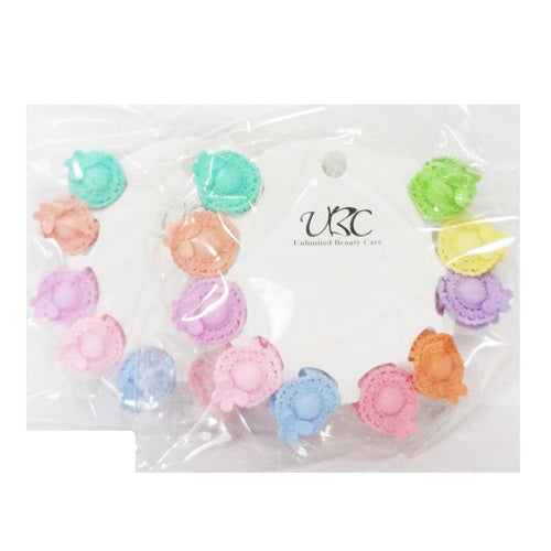 hair clips mini 10pk hats asst clrs -- 12 per box