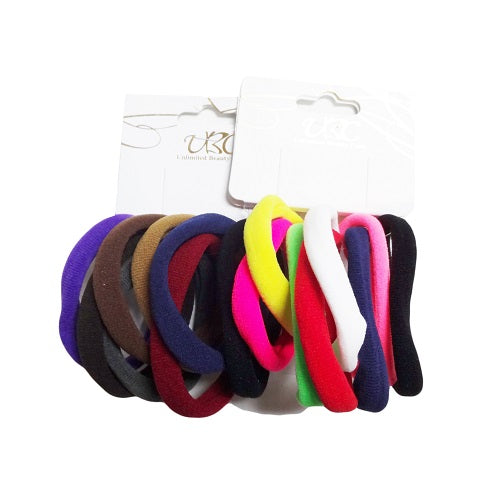 hair elastic ties 8pc asst clrs -- 12 per box