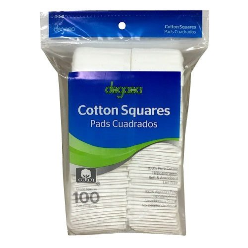 degasa cotton squares 100ct -- 24 per case