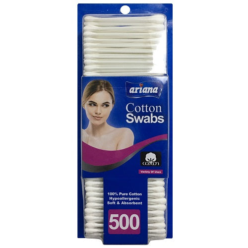 ariana cotton swabs 500ct plstc stick -- 24 per case