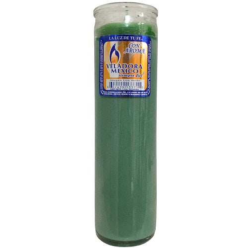 candle 8in novena green -- 12 per case