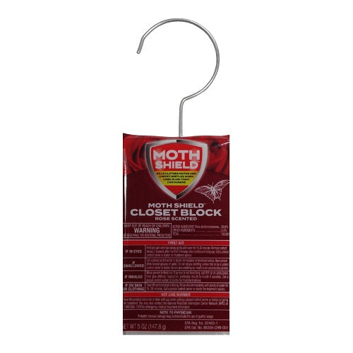 moth shield rose closet block 5oz -- 24 per case