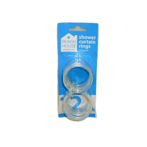 shower curtain rings 12pc clear -- 36 per case