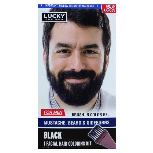 lucky for men color brush in gel black -- 12 per case
