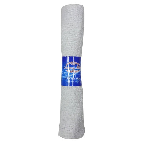 bar mop towels 3pk white 14 x 17in -- 24 per box
