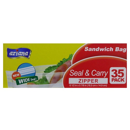 blue star sandwich bag wide seal zip 35c -- 24 per case