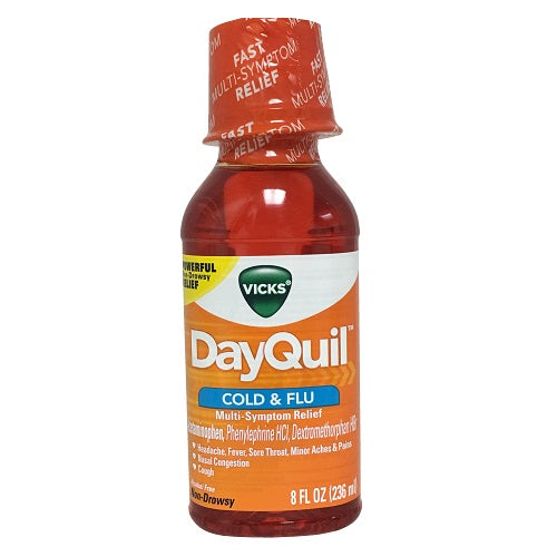 vicks day quil 8oz cold flu -- 12 per case