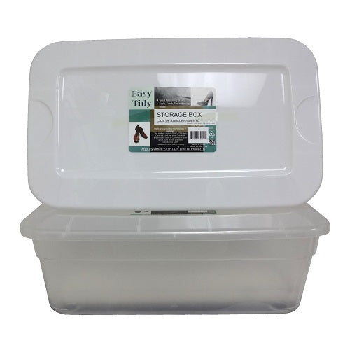 shoe box clear w- lid -- 24 per case
