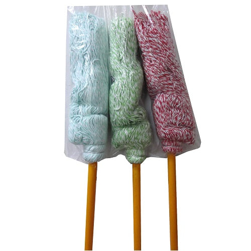 mop w- stick 24 asst clrs -- 12 per case