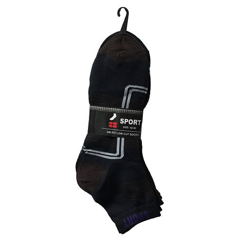 mens socks ankle 3pk asst -- 4 per box
