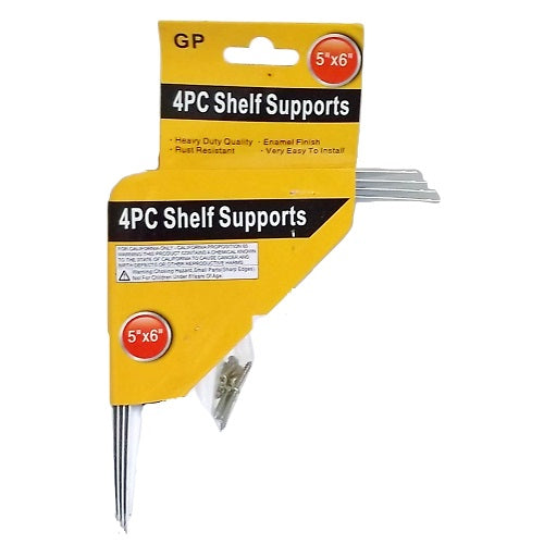 shelf supports 4pc 5 x 6in -- 24 per box