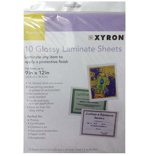 laminate sheets 10ct 9in x 12in -- 12 per box