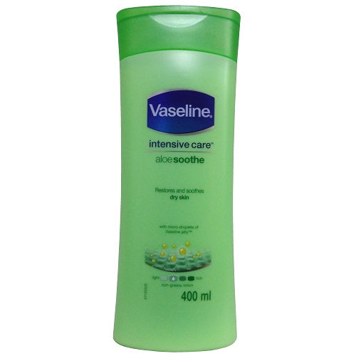 vaseline lotion 400ml aloe soothe -- 12 per box