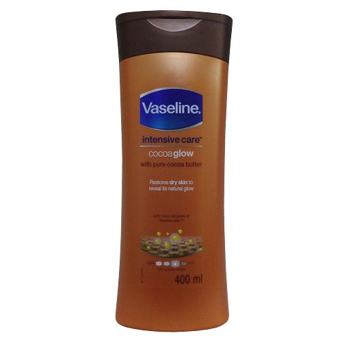 vaseline lotion 400ml cocoa glow -- 6 per box
