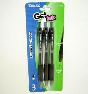 optima pens oil gel 3pk black -- 24 per box