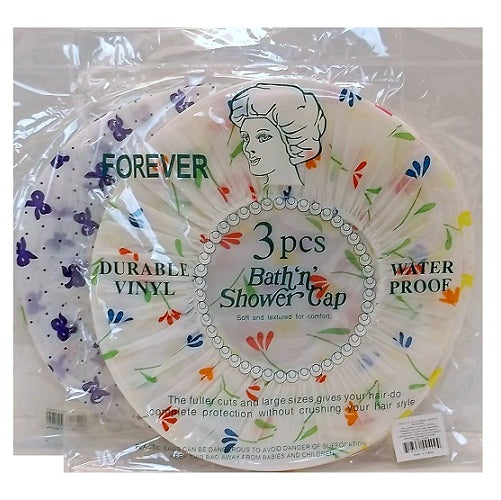 shower cap 3pc asst clrs -- 12 per box