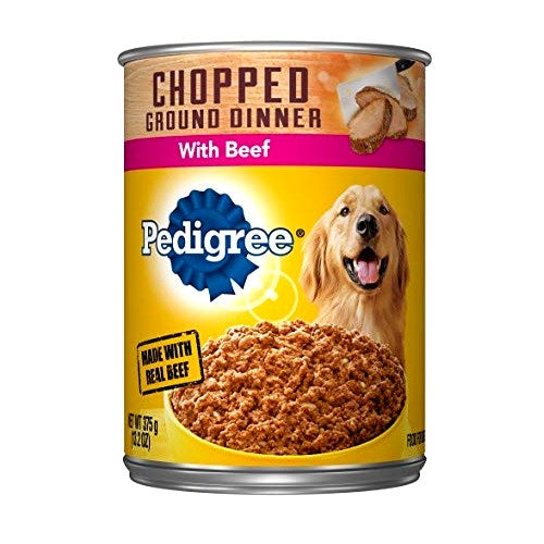pedigree 13.2oz chopped beef -- 12 per case