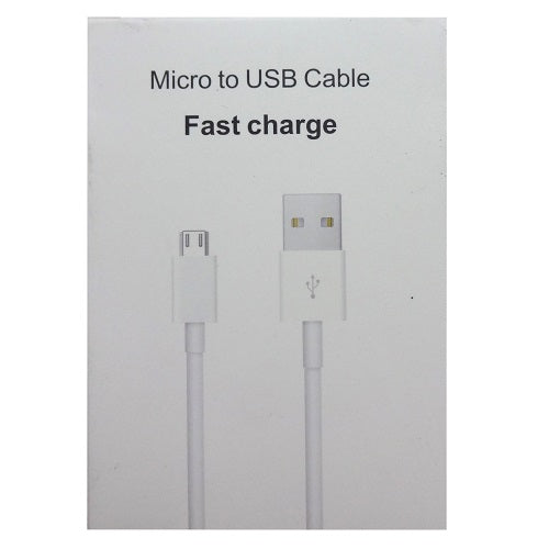 micro usb cable fast charge white -- 12 per box