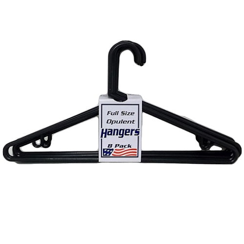 hangers 8pk black -- 20 per case