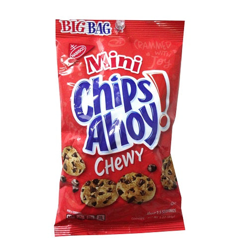 nabisco chips ahoy chewy 3oz bag -- 12 per case