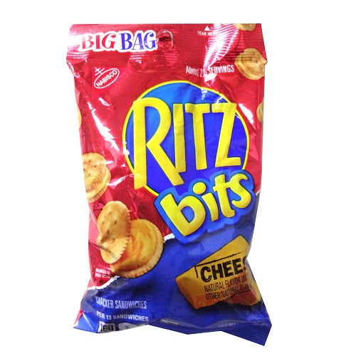nabisco ritz bits bag 3oz cheese -- 12 per case