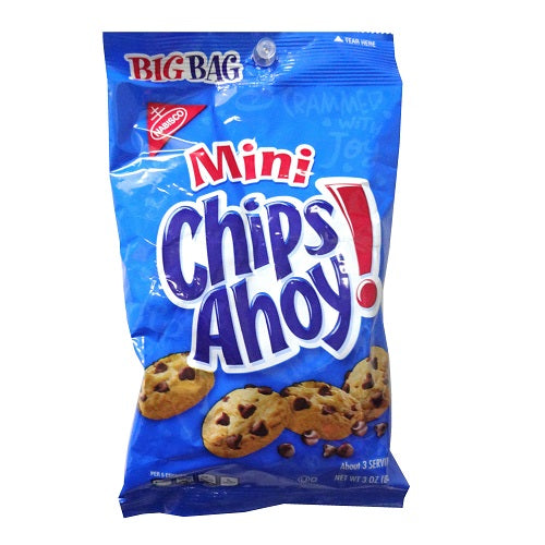 nabisco chips ahoy mini 3oz bag -- 12 per case