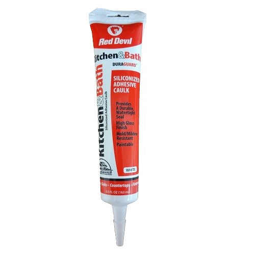 red devil kitchen bath caulk 5.5oz wht -- 12 per case