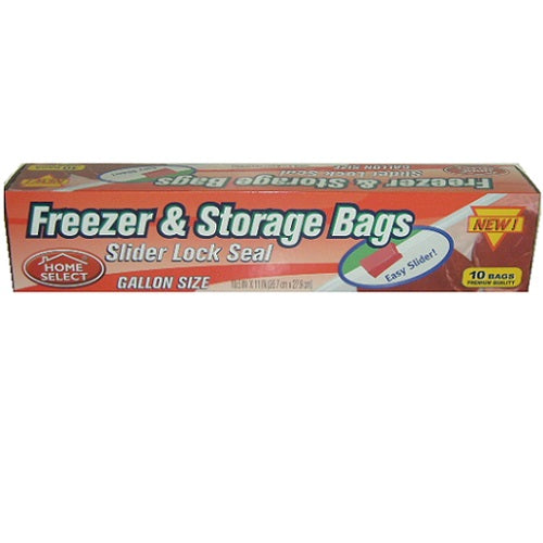 h.s freezer storage bags 8ct 1 gl slid -- 24 per case