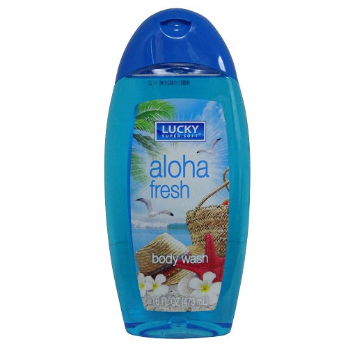 lucky body wash 13oz aloha fresh -- 12 per case