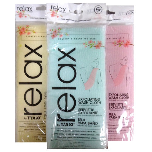 relax exfoliating wash cloth asst clrs -- 30 per case