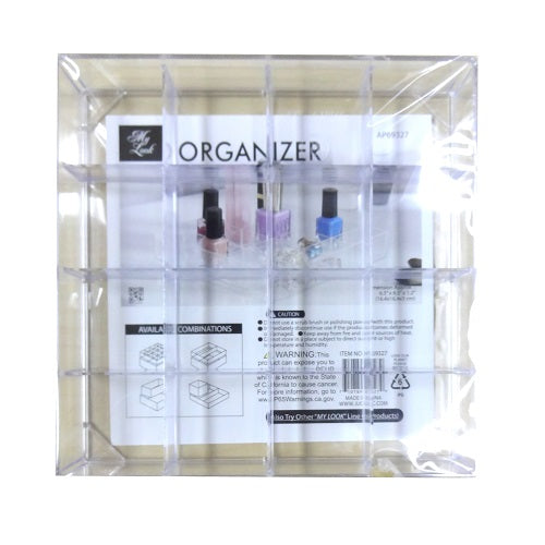 organizer tray 6.5x.6.5in clear -- 24 per case