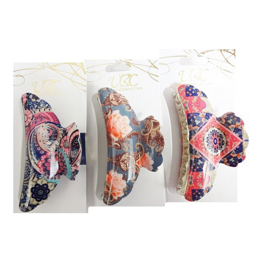hair clips asst designs -- 12 per box