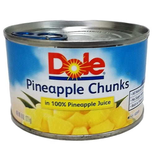 dole pineapple chunks in juice 8oz -- 12 per case
