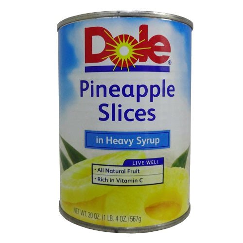dole pineapple slices 20oz hvy syrup -- 12 per case