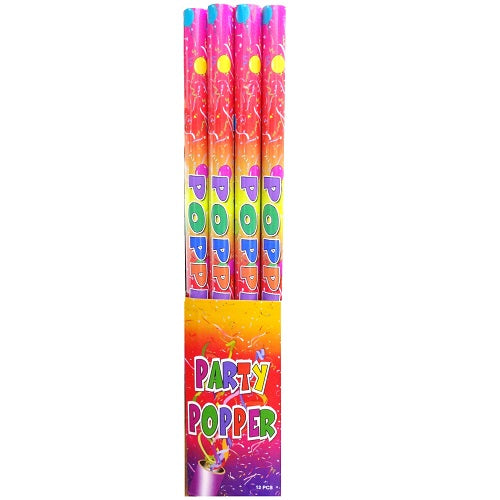 party poppers 100cm -- 12 per box