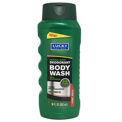 lucky for men body wash 12oz original -- 12 per case