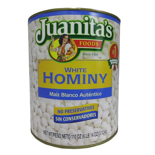 juanitas white hominy 110 oz -- 6 per case