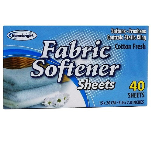 h.b fabric soft sheets 40ct cotton fresh -- 24 per case