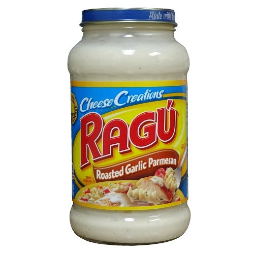 ragu sauce 16oz roasted garlic parmesan -- 12 per case