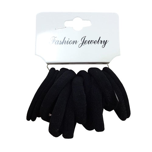 hair elastic bands 12pc black -- 12 per box