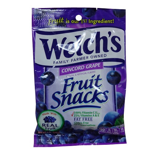 welchs fruit snacks 5oz concord grape -- 12 per case