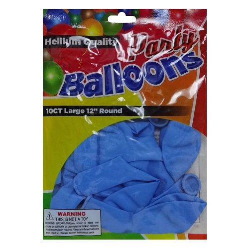 balloons 10ct 12in blue -- 12 per box