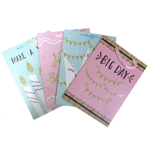 ariana gift bags happy birthday asst -- 12 per box