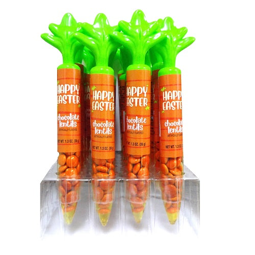 easter tubes chocolate lentis 1.3oz -- 24 per case