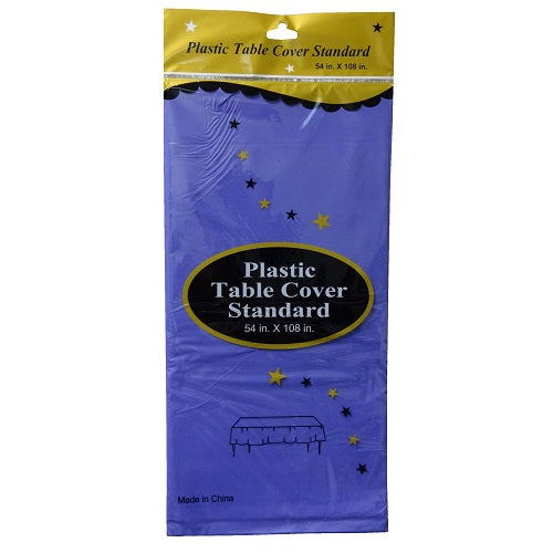 table cover 54 x 108in purple plastic -- 12 per box