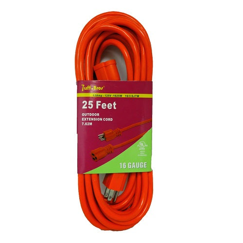 tuff bros outdoor ext cord 25ft 16 gauge -- 6 per box