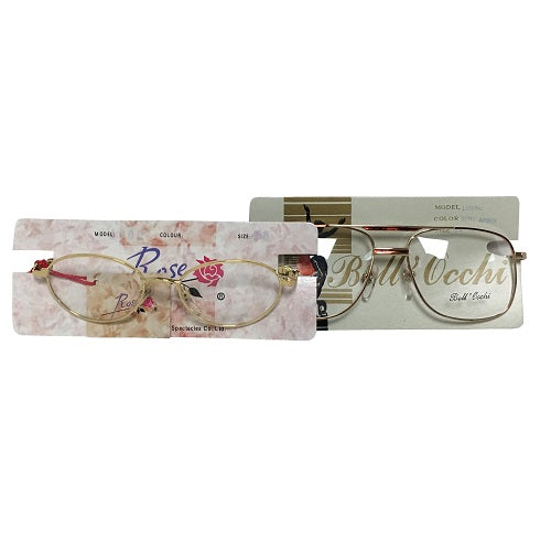 unisex clear glasses asst designs -- 50 per case